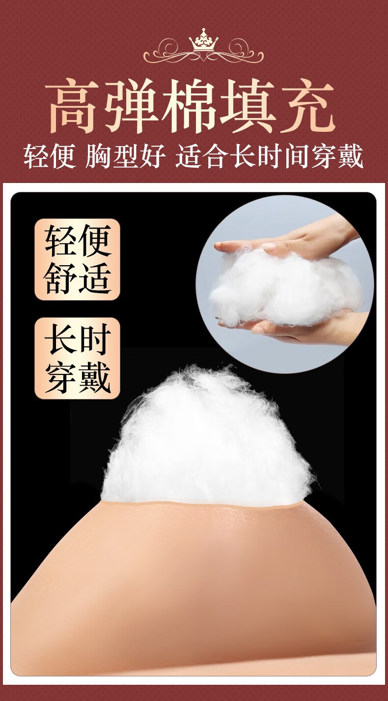 (jiuai)男用穿戴假胸软硅胶胸男用凹底伪娘cd变装cosplay主播义乳假