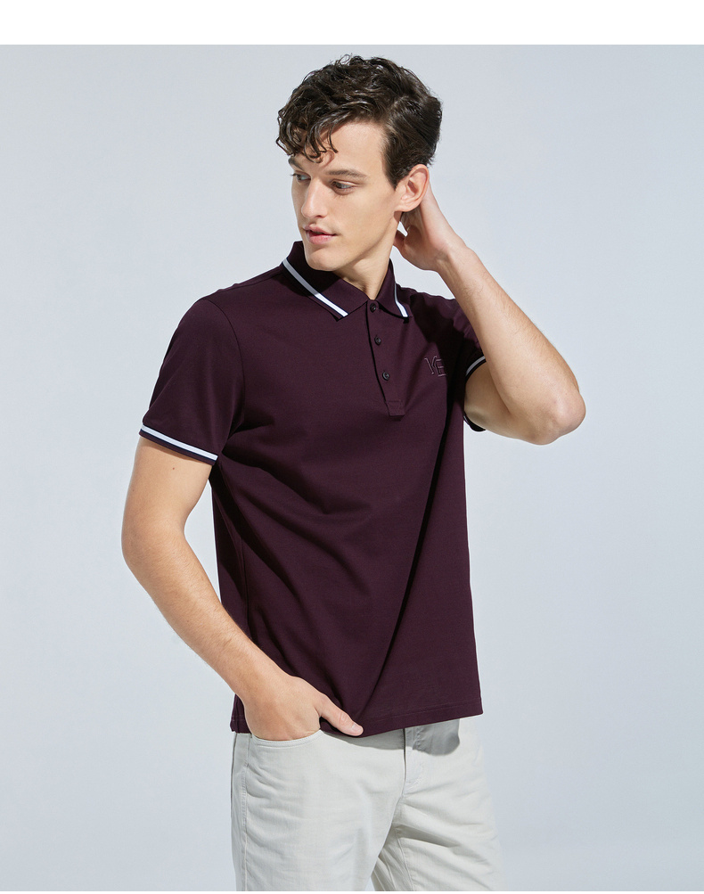 【专柜款】劲霸男装男士翻领短袖夏季宽松休闲t恤上衣polo衫vtba2558