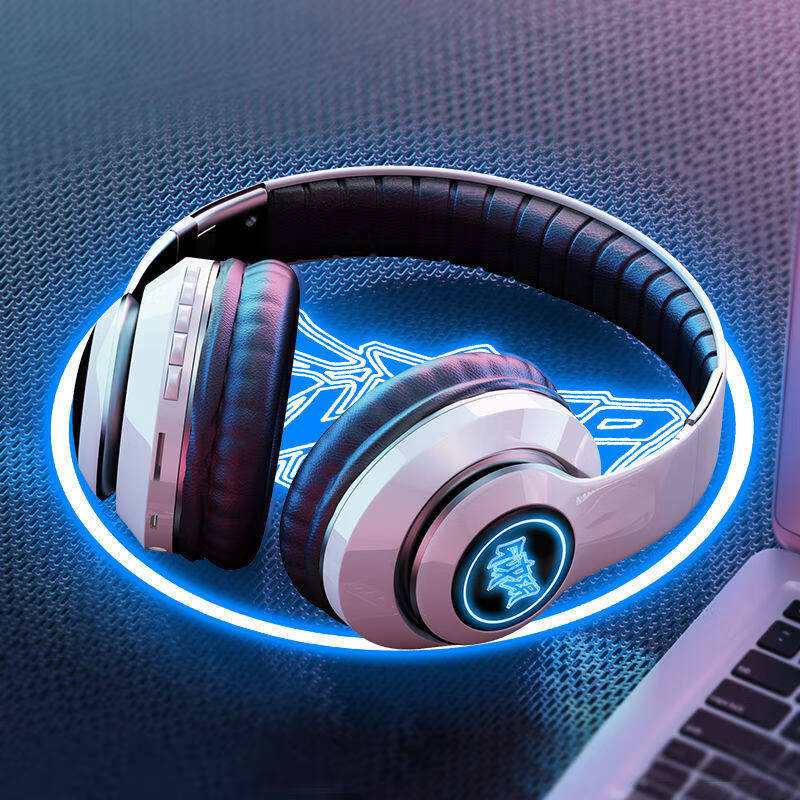 影巨人炫酷无线发光头戴式蓝牙耳机运动跑步音音质学生有线耳麦重低音