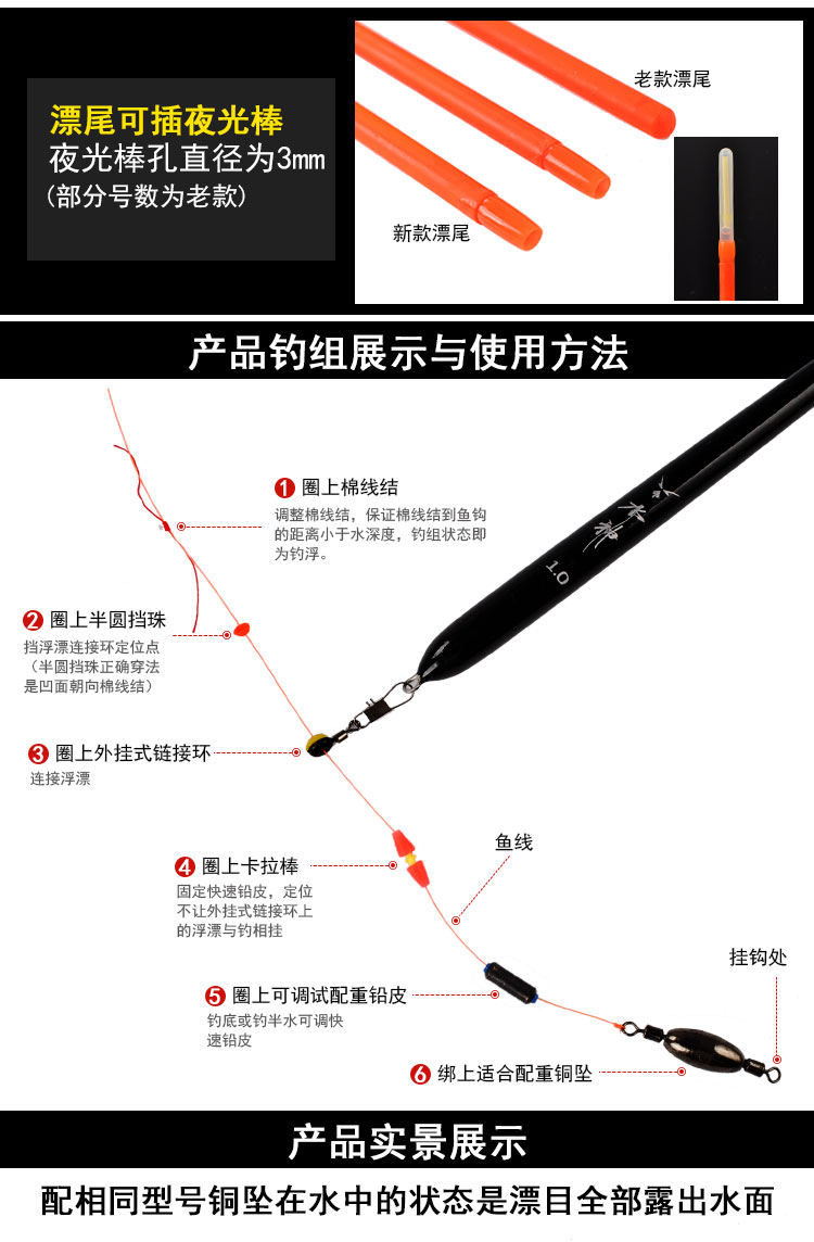 自重远投鱼漂滑漂立漂海钓漂矶钓浮漂阿波漂粗尾湖库钓浮鱼漂漂小配件