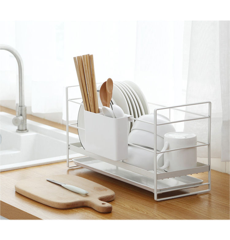 厨房碗架沥水架滤水篮置物架碗碟筷餐具碗筷收纳架家用白色