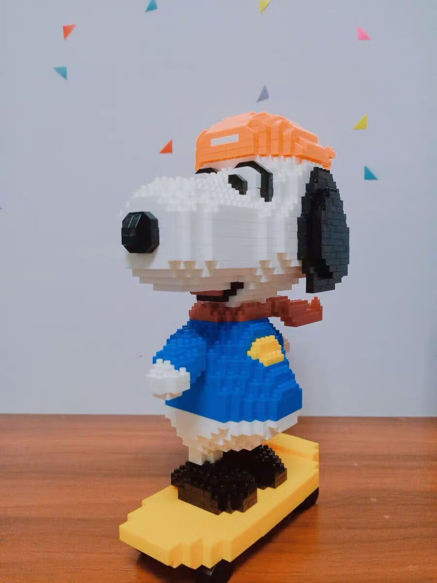 乐高lego女孩系列虎年卡通史努比积木小颗粒拼装玩具生日礼物中国宝