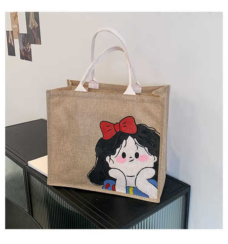 手工包包材料包自制涂鸦diy材料包涂色袋手工包手提手绘帆布包麻布包1