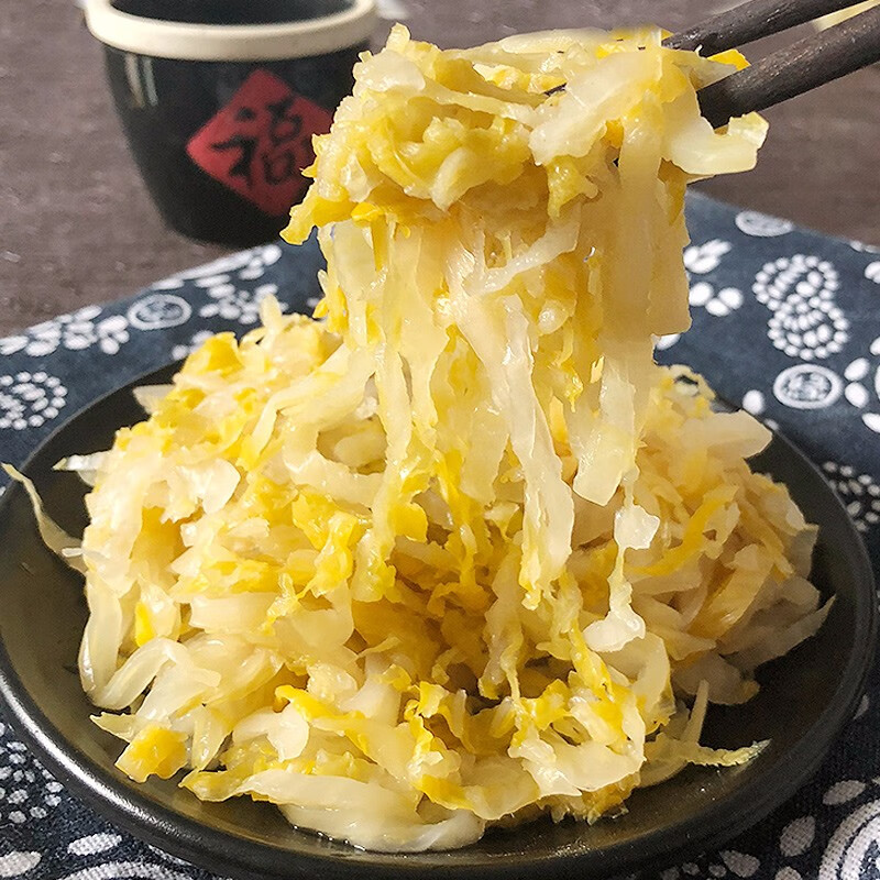 东北酸菜大缸腌制新鲜大白菜泡菜火锅涮品下饭菜饺子馅腌菜丝500g10袋