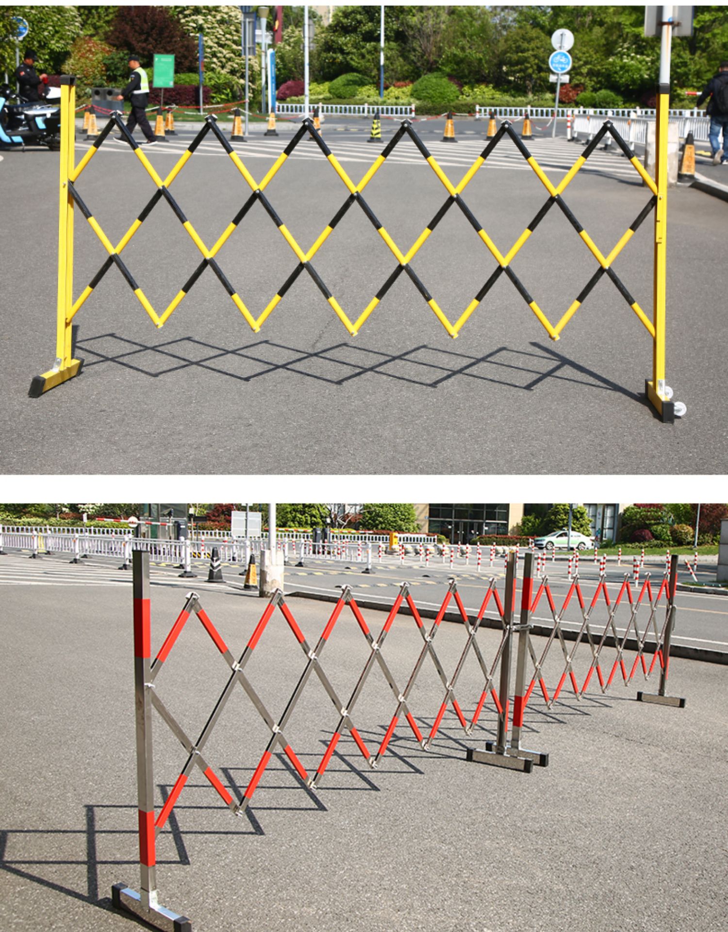 城田优ctiyo玻璃钢伸缩围栏电力施工警示围挡幼儿园隔离栏可移动绝缘