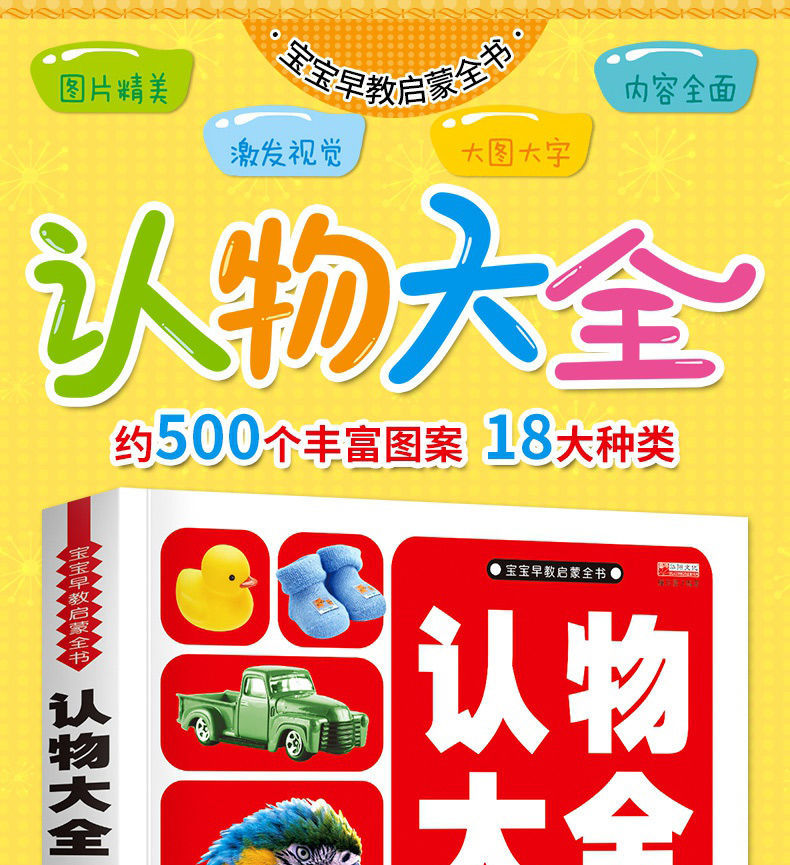 认物大全幼儿书籍早教启蒙全书宝宝看图识物识字卡片幼儿园书本认物