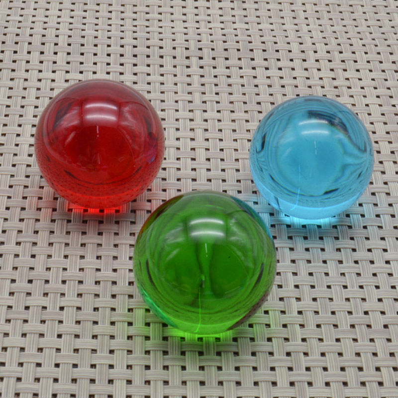 水晶球摆件旅行风水玻璃球工艺品创意家居摄影拍照光球道具绿色3cm