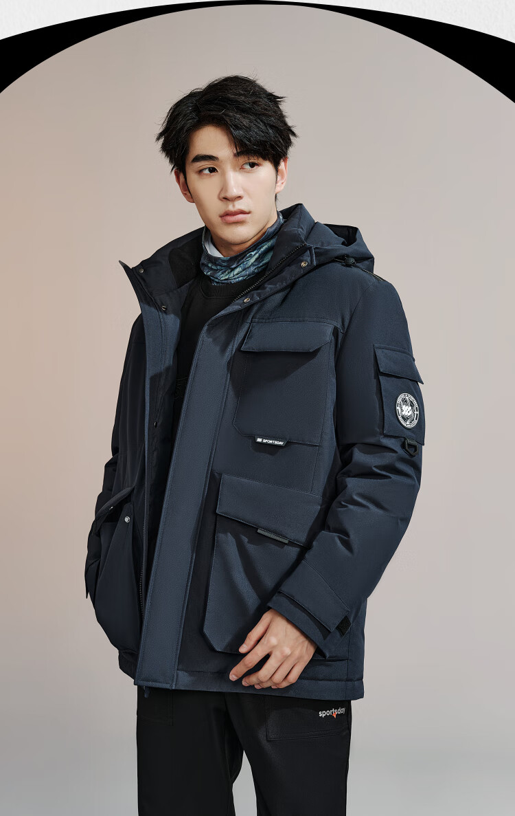 HLA Men's Down Jacket 25SPORTSDAY Sports Comfortable Hooded Coat Winter 4