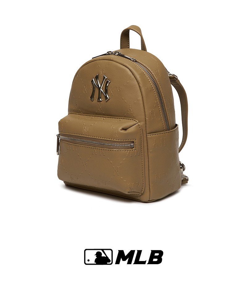 【21秋冬新款】mlb老花系列钻石压花背包 休闲时尚小背包 韩国直邮 3a