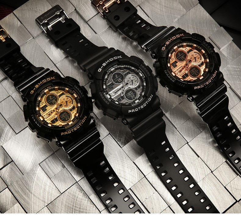 卡西欧casio手表男gshock系列黑武士潮流运动手表男学生日韩表gax100b