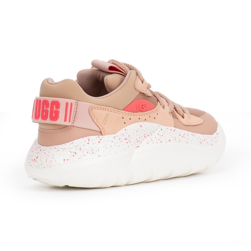 ugg美版女士单鞋透气系带厚底老爹运动鞋1123715btol焦橄榄色37