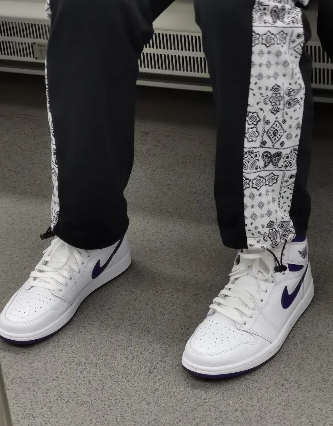 【官方旗舰】aj1 白紫 高帮 高颜值显白篮球鞋气垫鞋运动鞋休闲鞋男女