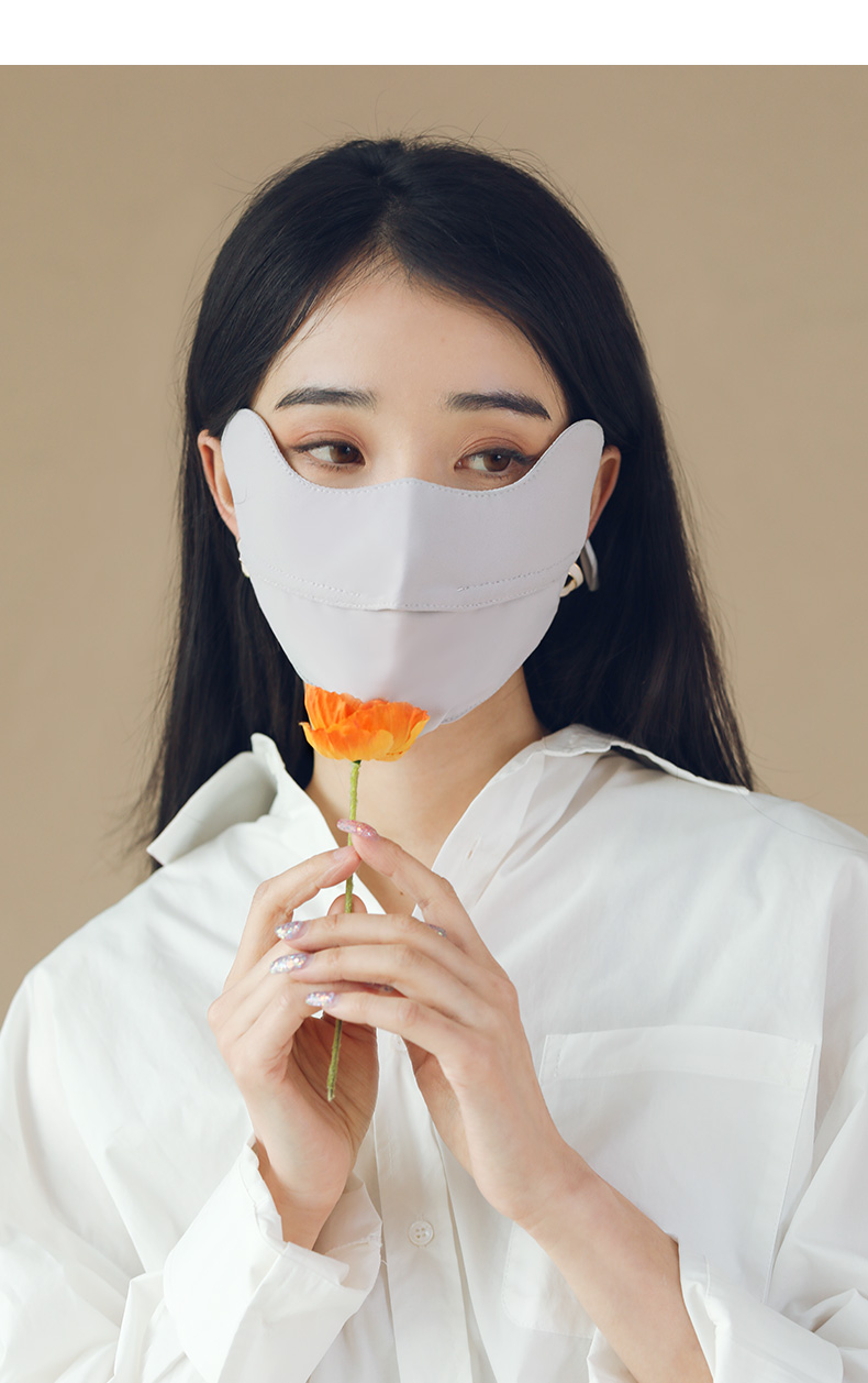 mismemo冰丝口罩女春夏季薄款透气防晒护眼角面罩3d立体静默黑