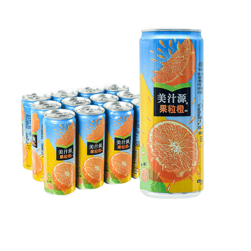 可口可乐美汁源果粒橙310ml*12罐细长罐摩登罐整箱橙汁饮料 美汁源310