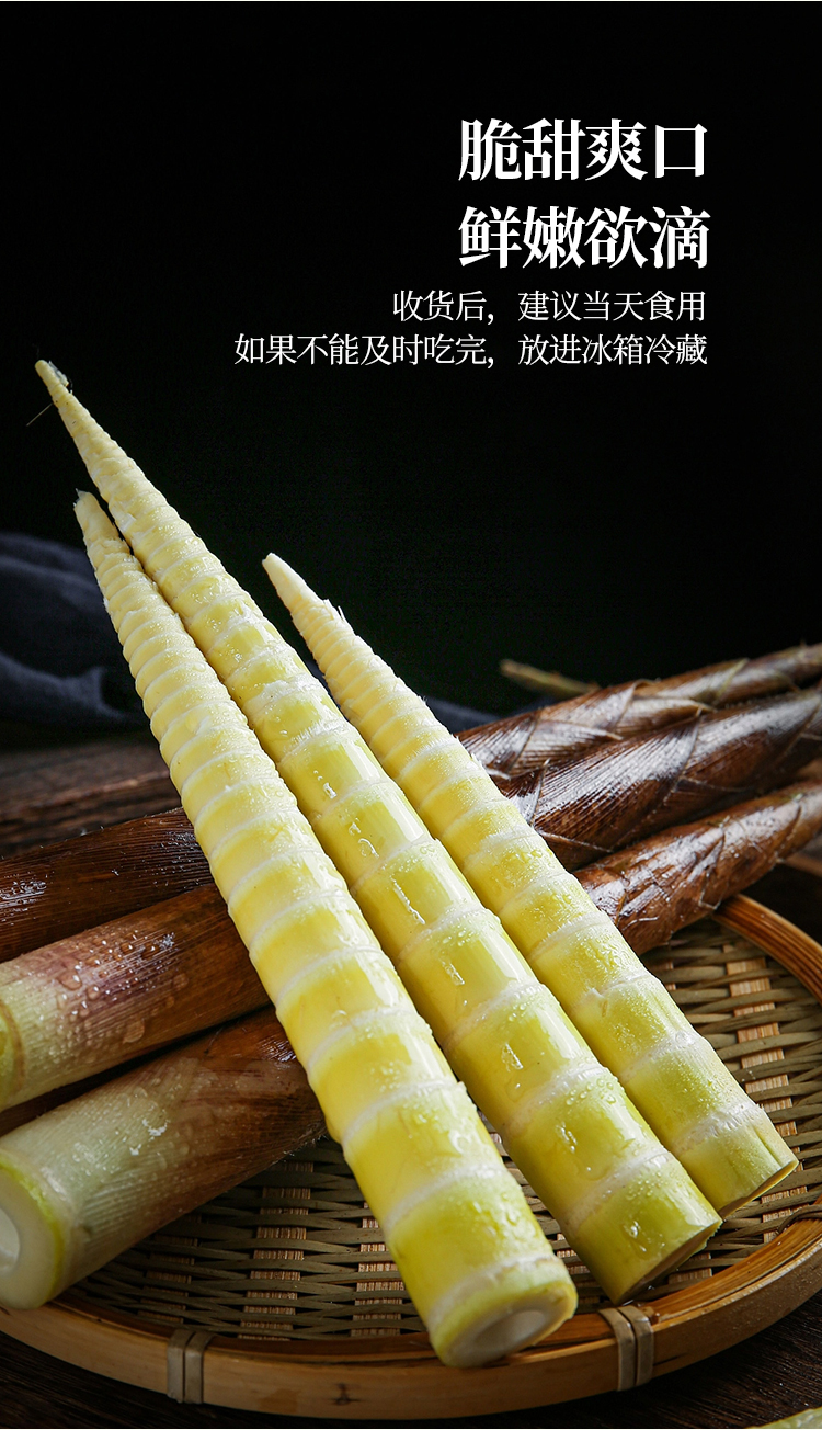 守望大山秦岭野地生长新鲜细竹笋鲜采现摘带壳细嫩竹笋新鲜食材带壳