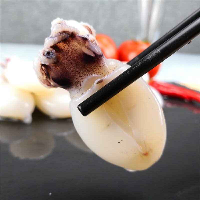 大菜园 新鲜冷冻墨鱼仔 小墨鱼目鱼 小鱿鱼乌贼 去皮去脏 火锅烧烤食