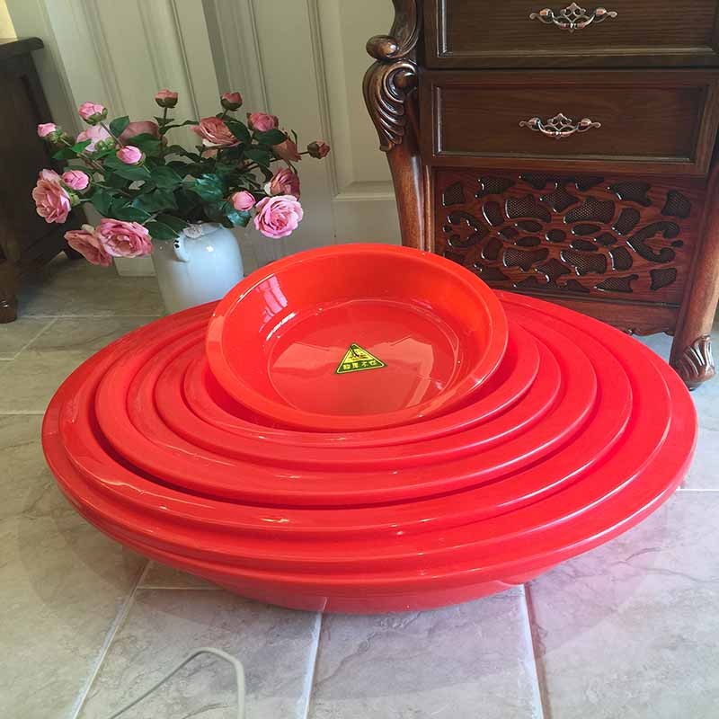 加厚洗澡盆洗衣服盆洗菜大盆 结婚喜庆陪嫁大红色盆 宝宝洗澡盆大圆盆