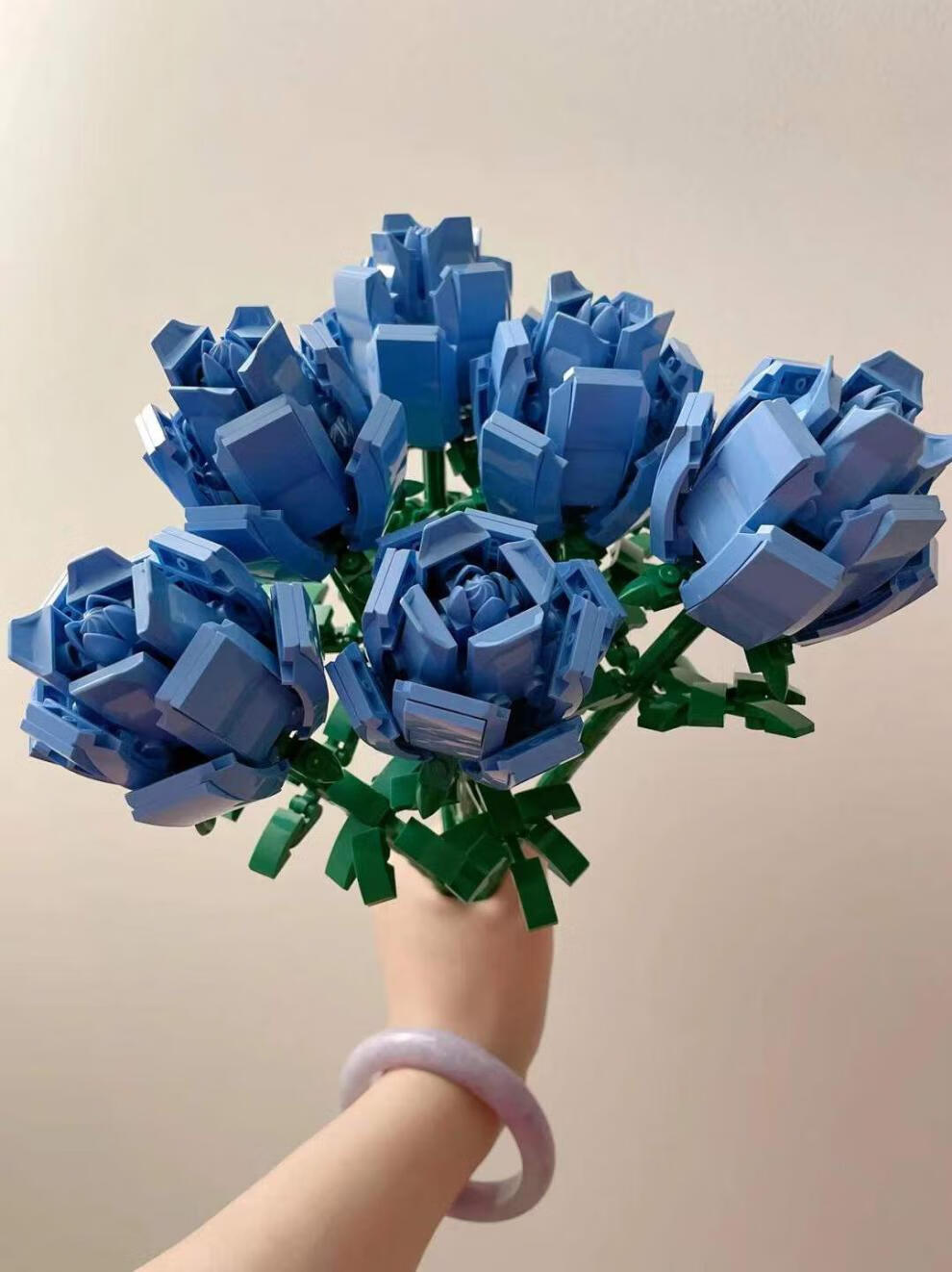 乐高lego蓝玫瑰花女朋友8积木花束永生花情人节拼装小颗粒生日礼物6