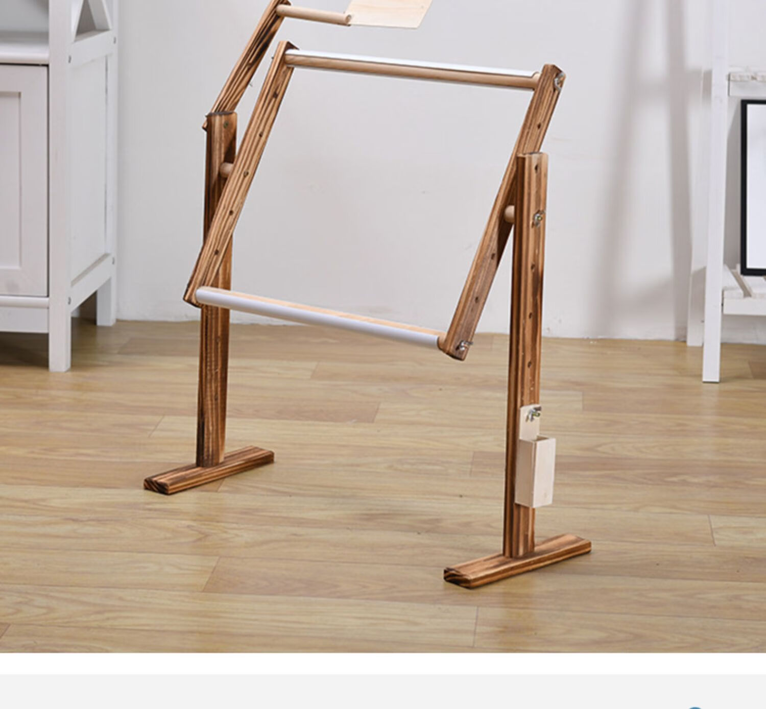 芝易 十字绣架子绣绷可调立式实木绣花通用支架刺绣台式加厚绣架