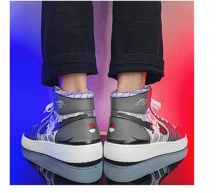 联名aj火影忍者联名aj四代波风水门空军一号秋季大码高帮男板鞋情侣