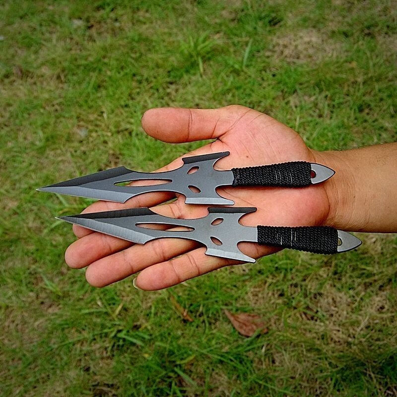 户外小镖暗器直旋钢针投掷武术柳叶针镖刀子防身暗器 黑狐3支【图片