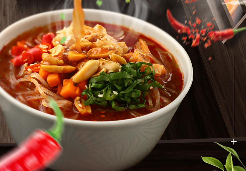 食族人鸭血粉丝166g*6桶整箱装 麻辣米粉米线粉丝酸辣粉食人族爆肚粉