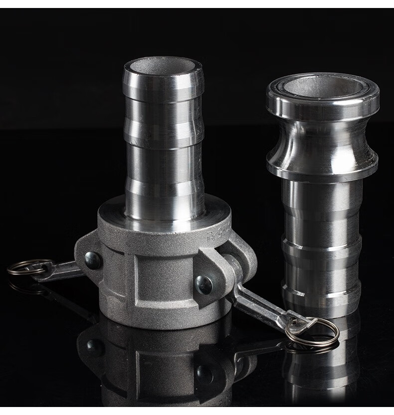 德骊嘉 铝合金快速接头卡扣式水管油管钢丝软管水泵活接1/2/3寸快装