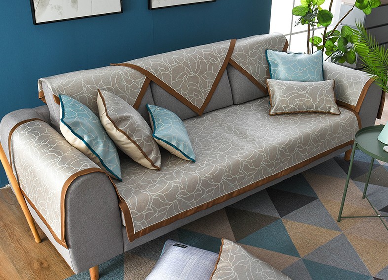 丰范夏季冰丝藤席沙发凉席夏天防滑沙发垫沙发席沙发垫可定做棕色6090