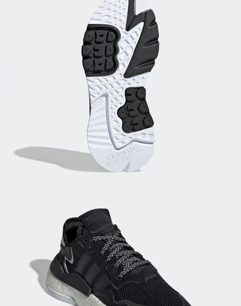 adidas阿迪达斯官方三叶草nite jogger j大童经典「暗夜精灵」运动鞋