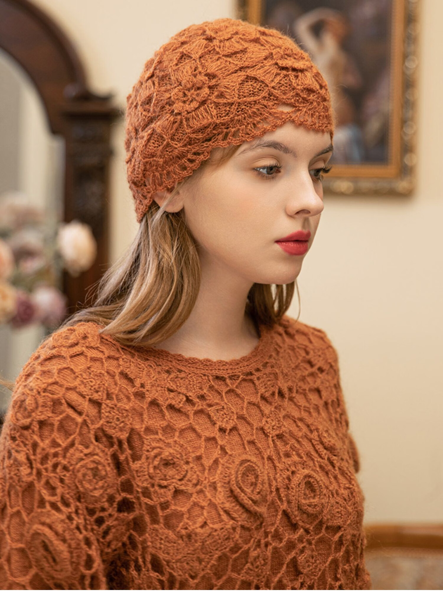 mhkee 法式复古贝雷帽秋冬韩版潮日系百搭针织毛线帽子女ins时尚 升级