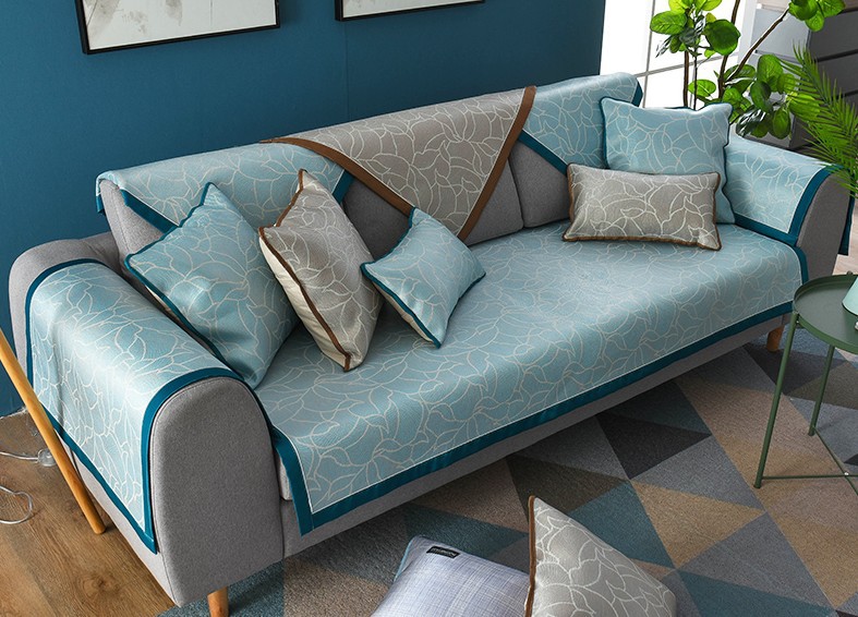 丰范夏季冰丝藤席沙发凉席夏天防滑沙发垫沙发席沙发垫可定做棕色6090