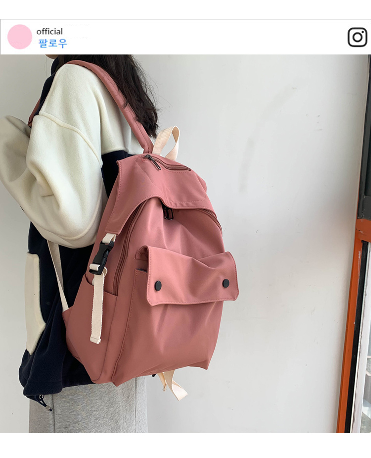 日系ins风简约书包女初中生小学生韩版原宿学院风大容量校园背包 森系