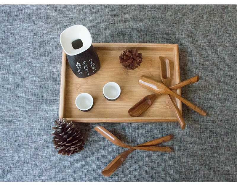 欧格达朴心茶勺茶铲茶匙分茶勺实木竹取茶勺长柄竹茶勺小茶勺竹制煮茶