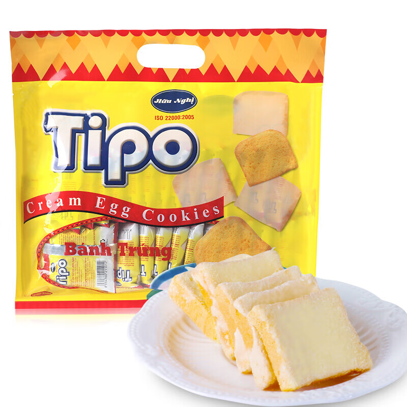 越南tipo面包干160g包鸡蛋牛奶原味白巧克力饼干零食网红产品休闲零食