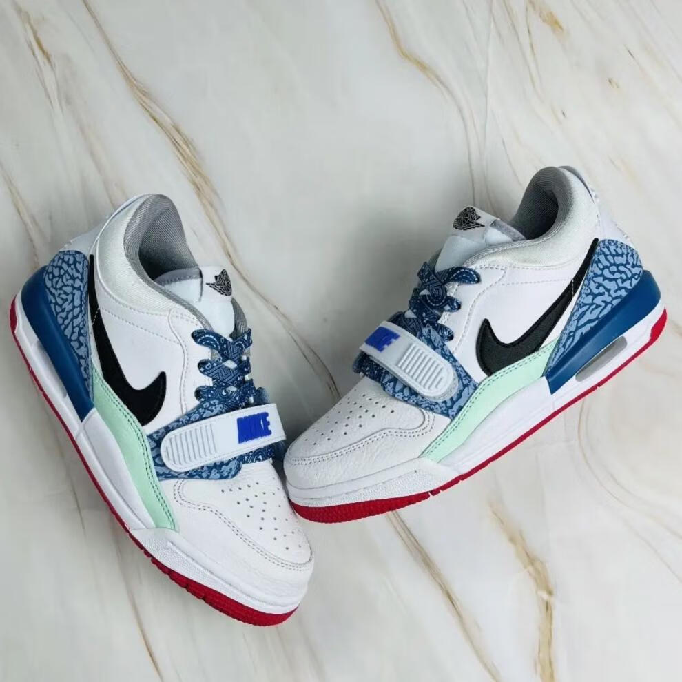 aj312三合一篮球鞋男女百搭帅气潮流减震实战篮球鞋 黑红-低帮--标准