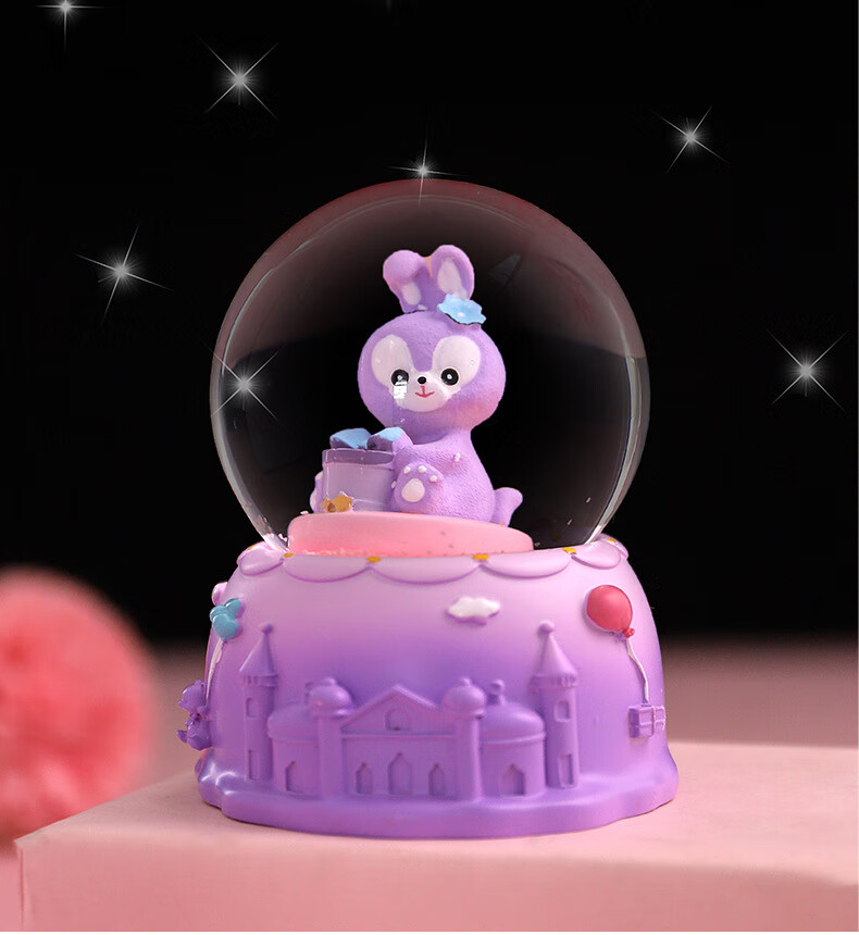 &Φ包达瀚品牌男女孩玩具多款宠物公仔水晶球雪花发光树脂摆件玻璃球