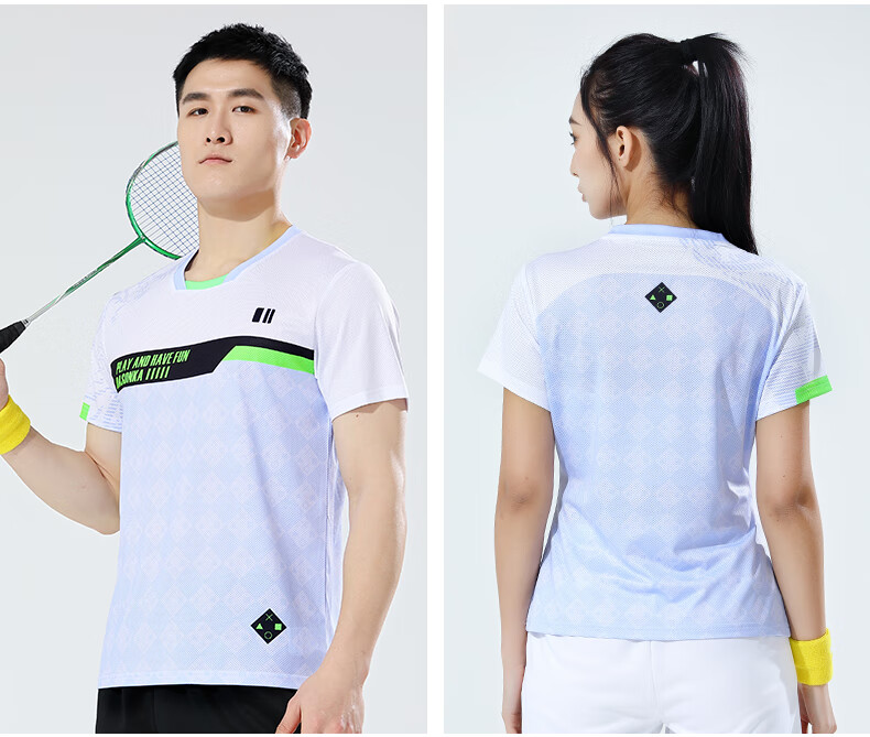 单双号羽毛球服套装速干透气网球服上衣夏季运动t恤男款单件上衣m