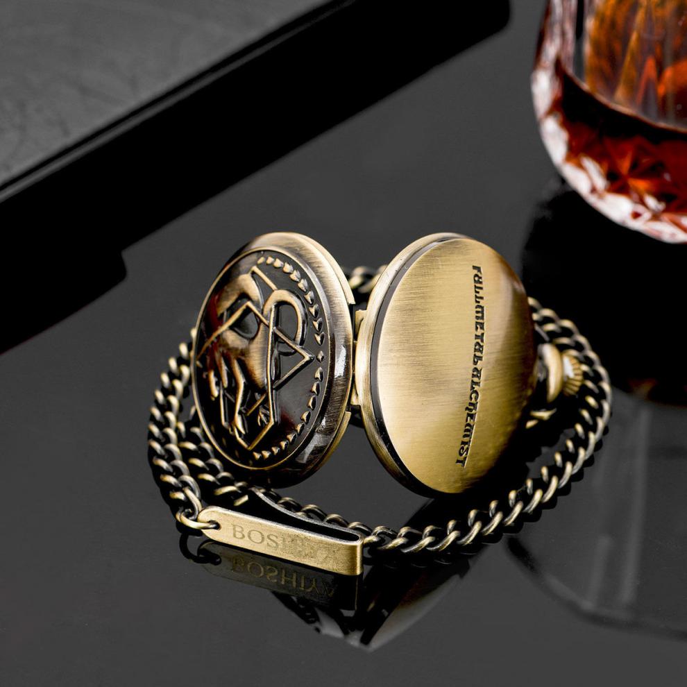 六一儿童节礼物钢之炼金术师怀表卡通动漫钢之炼金术师银怀表男款二