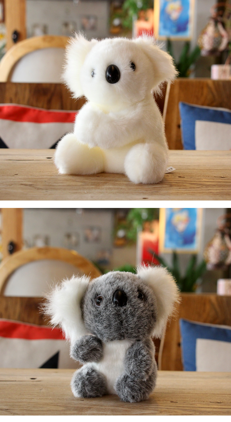 万代考拉公仔树袋熊仿真澳洲无尾熊毛绒玩具小玩偶布娃娃李振宁 灰色