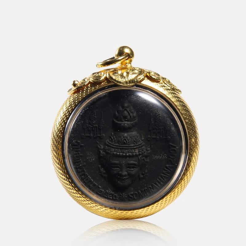 妙聚福泰国佛牌正品象牌鲁士头鎏金壳挂件正牌大小模男女款项链吊坠大