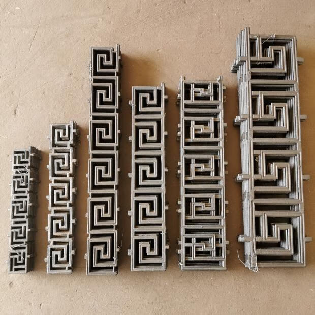 定制铁艺配件回型花铸铁花别墅门庭院门双开铁艺大门装饰边花大门配件