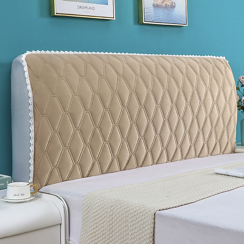 新款全包床头套罩加厚夹棉防撞舒适床头罩实木皮床床头保护罩荷兰绒