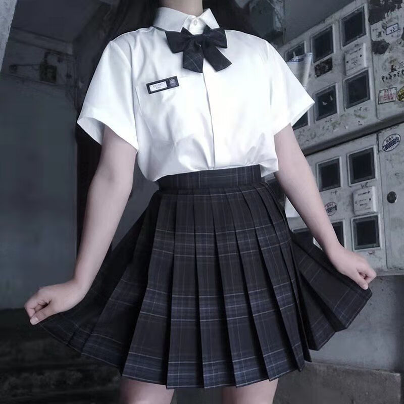 风韩版洋气女孩子套裙百褶裙12岁学院风裙子女生格裙学生初中生女装