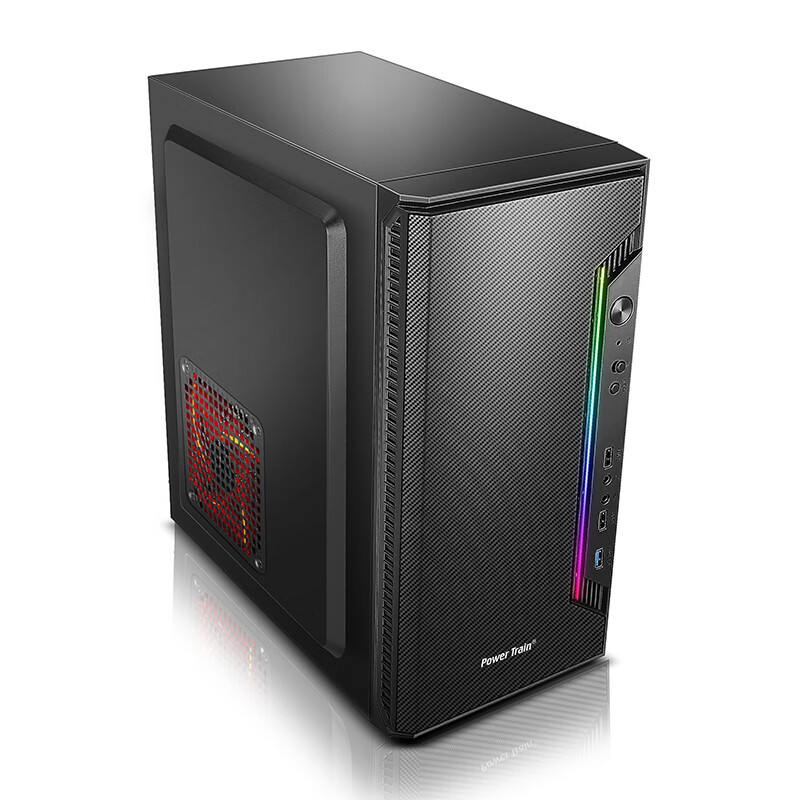 玩嘉同款rgb光效精美迷你全侧透白色游戏商务办公电脑台式小机箱diy