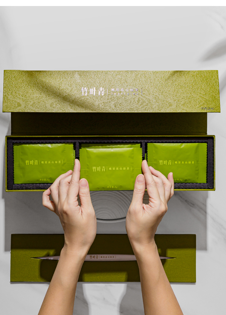 竹叶青茶叶峨眉高山绿茶特级品味时尚礼盒120g