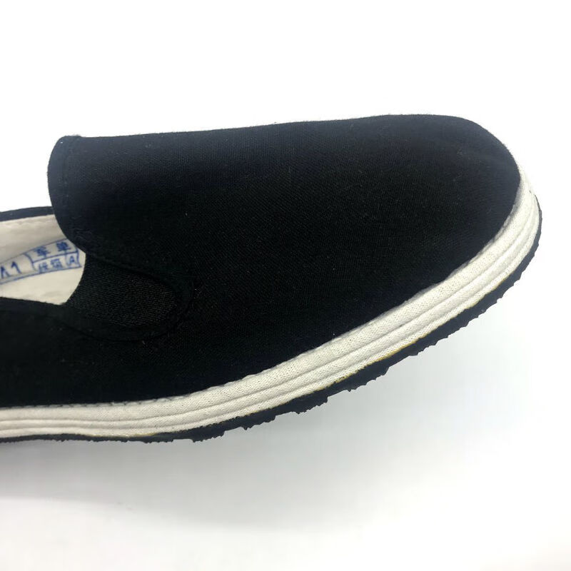 民路宝松紧口布鞋板鞋劳保布鞋黑布鞋布鞋老北京千层底黑 蓝字 41