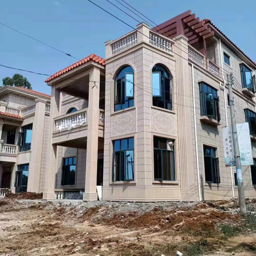 框客 乡村自建房别墅仿大理石外墙砖麻面瓷砖户外罗马柱外墙砖300*600