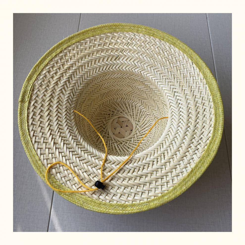 畅印竹编遮阳帽大沿采茶凉帽出游太阳帽劳保农民草帽子男士户外钓鱼帽