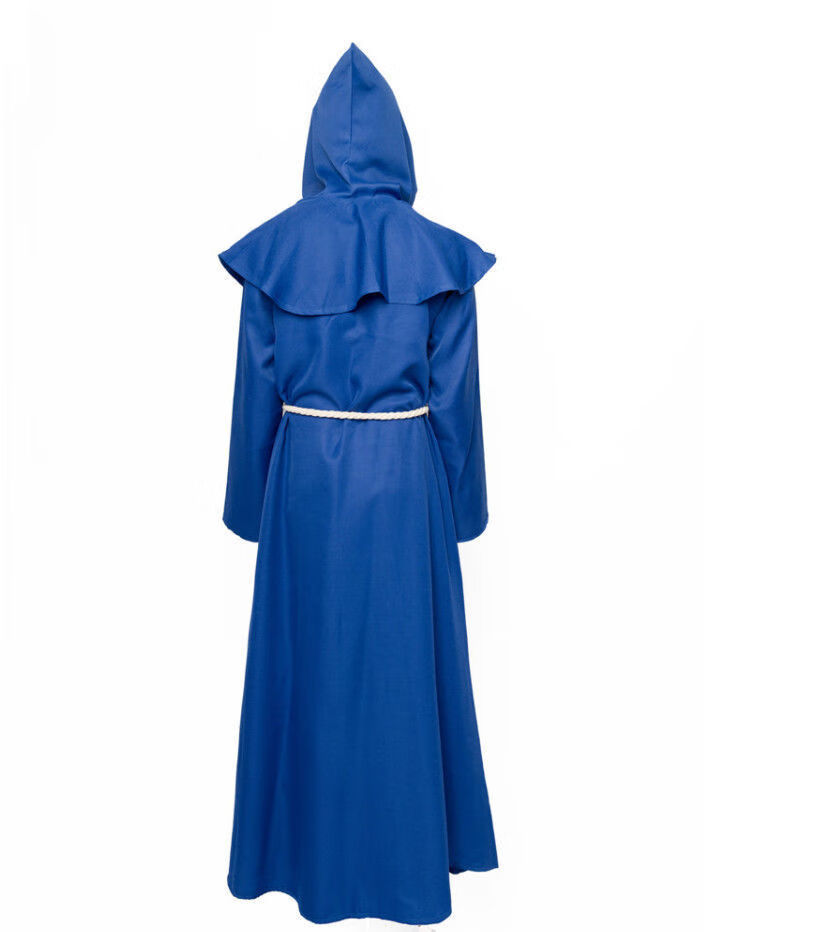 中世纪僧侣修士袍巫师牧师教父神父cos服装男万圣节斗篷套装死神