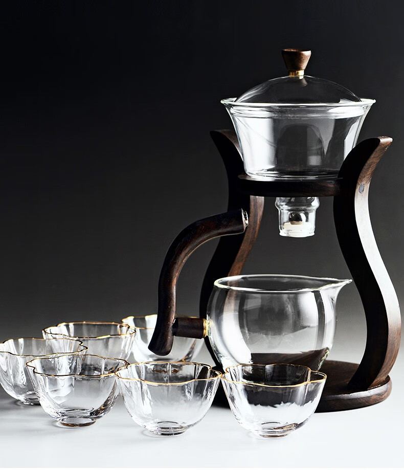 尚言坊玻璃自动茶具套装懒人全自动泡茶器简约现代创意日式功夫茶具